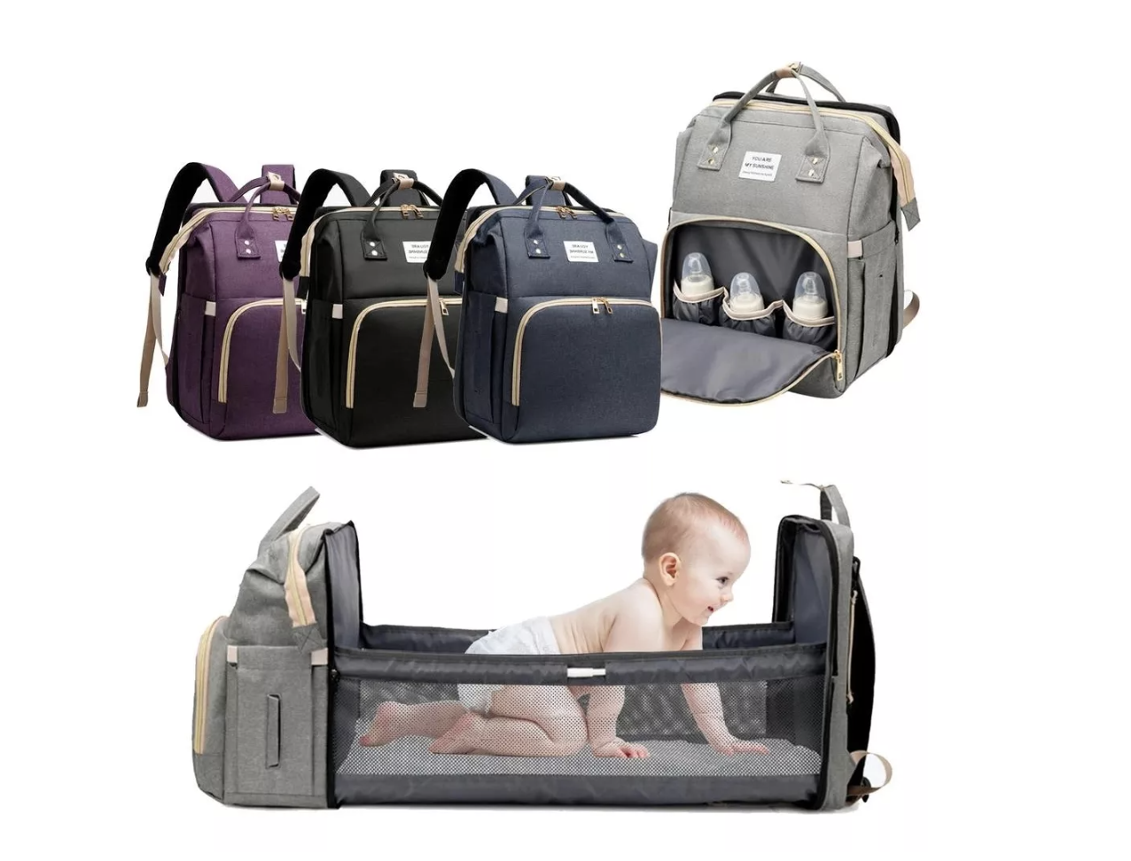 Miniatura 6 de Bolso Pañalera Con Cambiador De Bebé